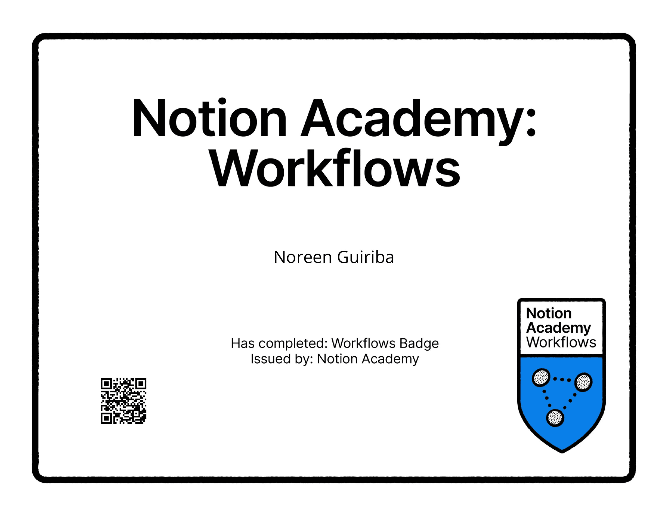 Notion | Workflows Badge